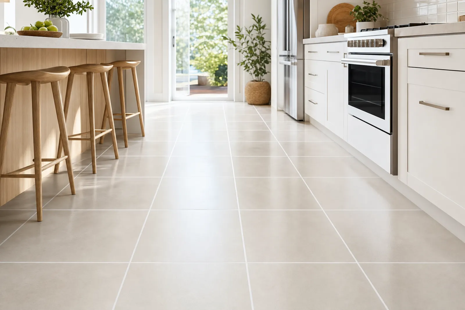 Organic tile & grout cleaning by AllState Cleaning