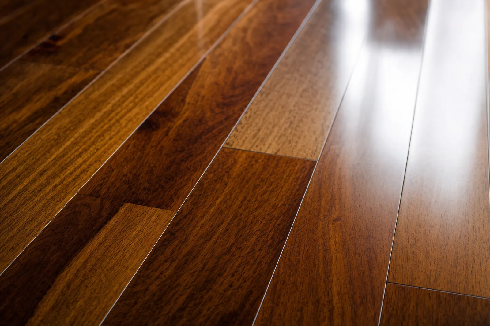 The result of AllState's certified-organic wood floor cleaning & polishing